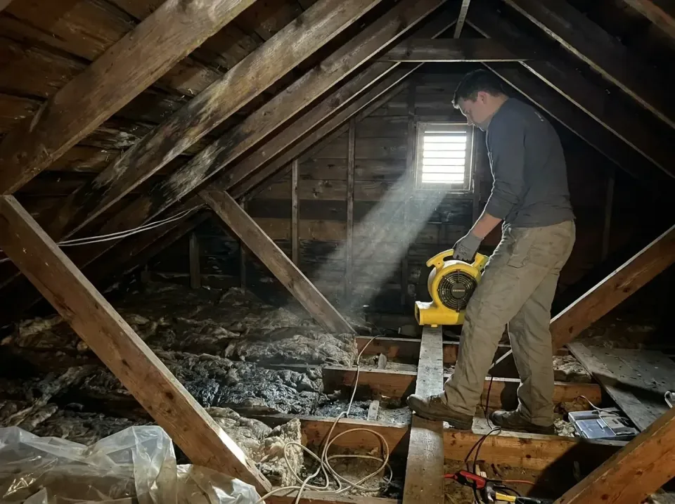 attic-water-damage-drying-proc-007 — frequently asked questions, Emergency Water Extraction & 24/7 Flood Response in Godfrey…